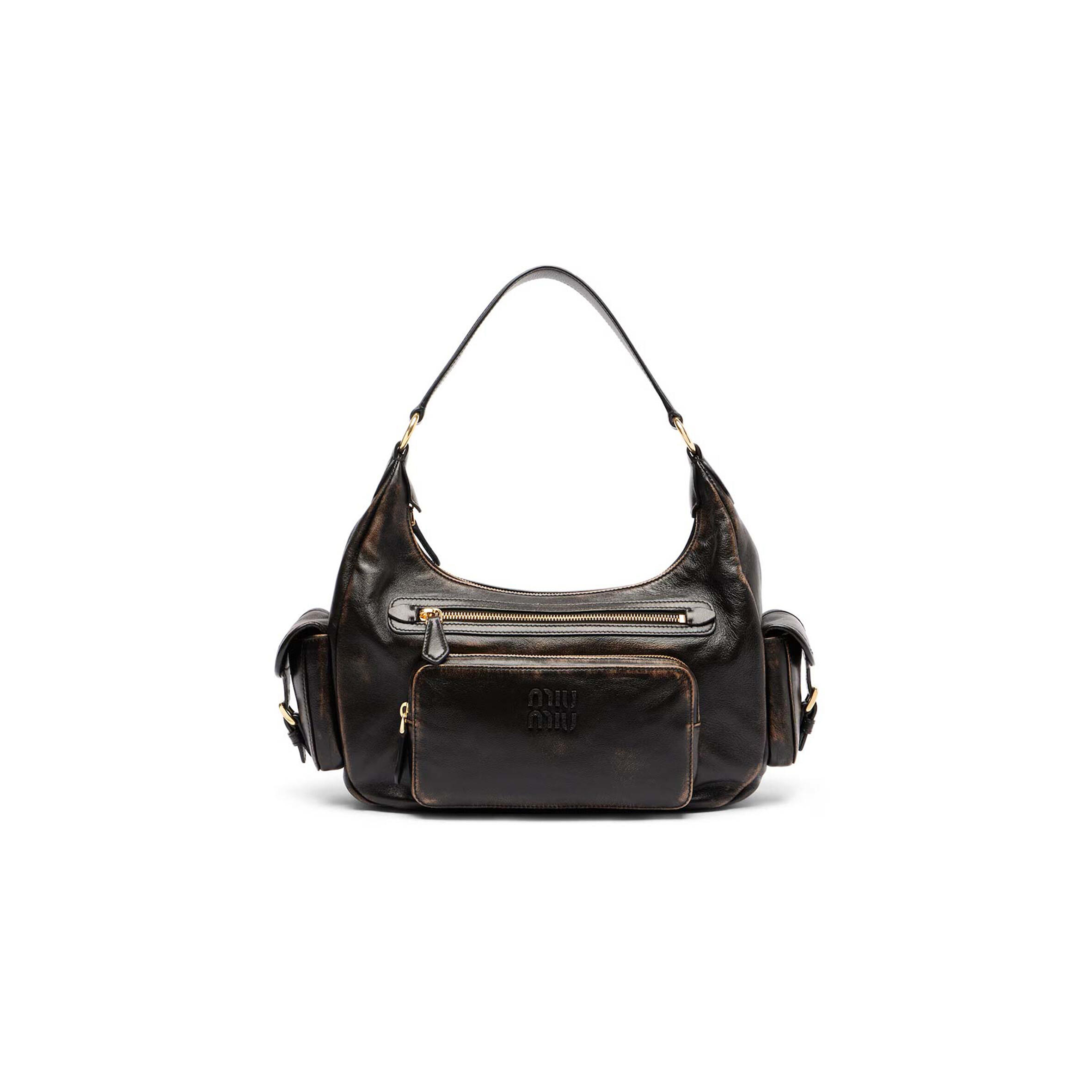 M1v M1v NAPPA LEATHER POCKET TOP HANDLE BAG 5BC189 (38*20*14cm)
